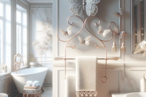 Toalleros con detalles de mariposas: Delicadeza en tu baño
