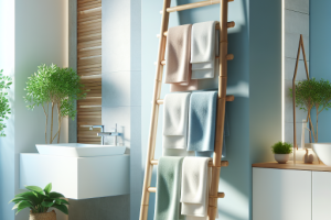 Toalleros con forma de escalera: Originalidad y funcionalidad